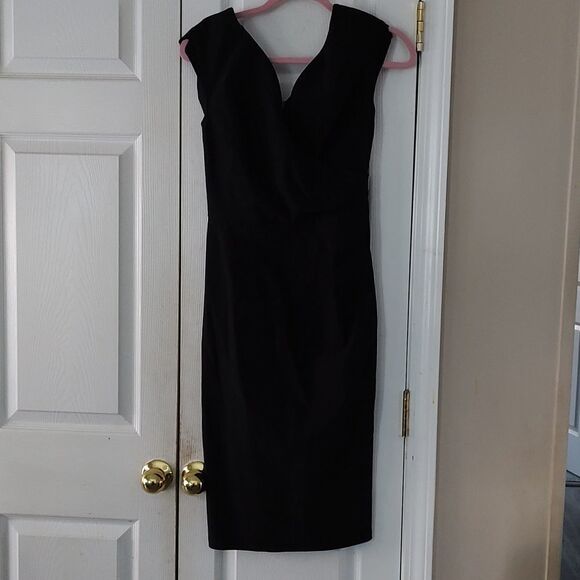 Muxxn fitted slim  little  black  evening cocktail dress Sz S - Picture 1 of 7